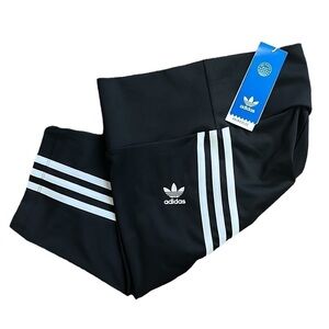 Adidas Primeblue HW Sport Tights Women's XS Black & White Bike Short New